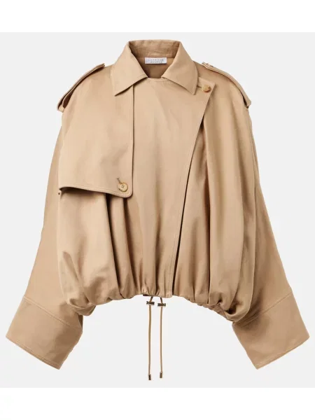 Geacă Gabriela Hearst din țesătură twill bej