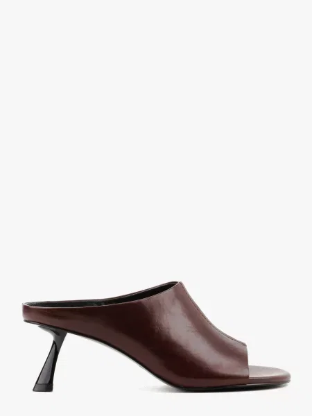 Кожаные мюли Leberdes бордовые