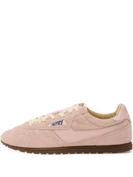 Sneakerși Autry din piele de căprioară roz