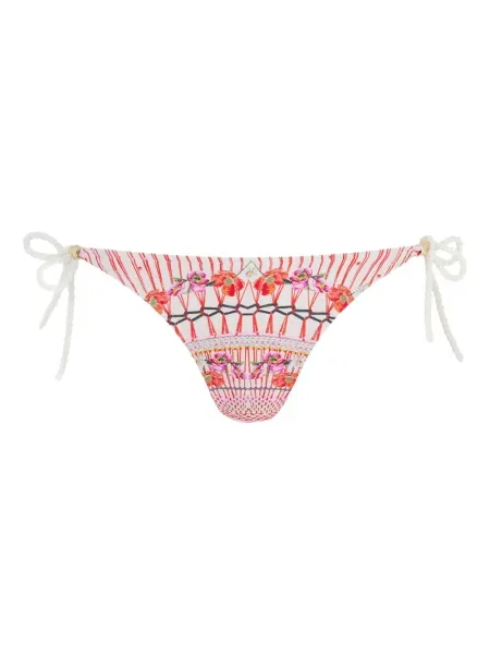 Bikini Temperley London cu model floral cu imagine roz