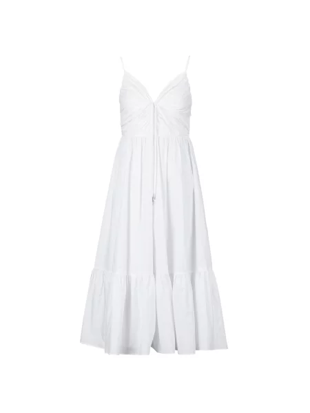 Rochie midi Michael Michael Kors din poplin alb