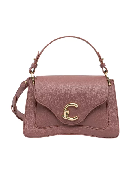 Coccinelle torebka crossbody skórzana różowa
