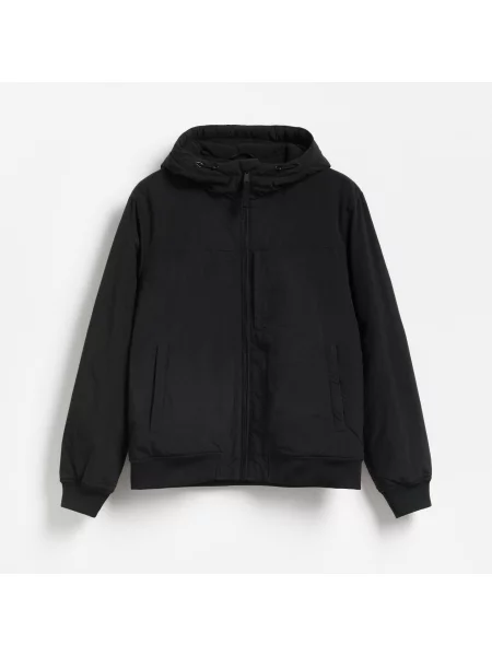 Reserved Kapucnis bomber dzseki fekete