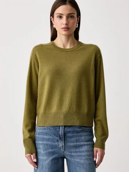 United Colors of Benetton sweter z wełną zielony
