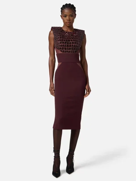 Платье Elisabetta Franchi бордовое
