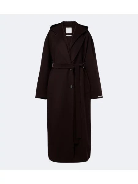 Cu centură palton Sportmax de lână maro