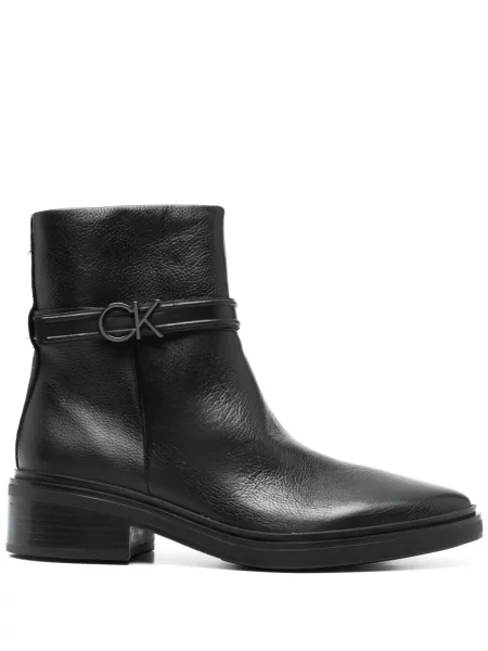 Cizme scurte Calvin Klein din piele negru