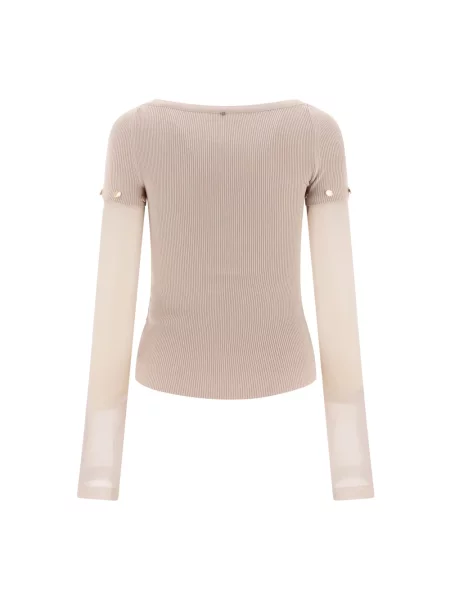 Sweter Sportmax casual beżowy