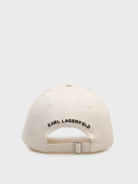 Кепка Karl Lagerfeld с автографом белая