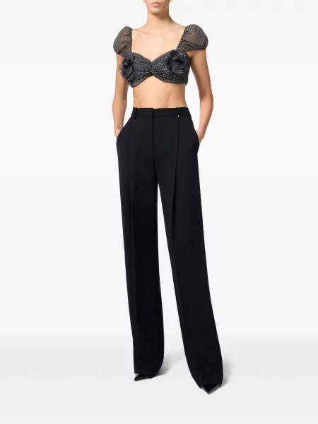 Top Elisabetta Franchi cu buline cu imagine negru