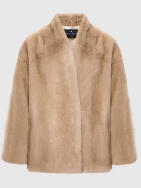 Шуба з хутра норки з Fabio Gavazzi бежева