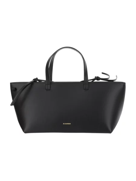 Shopperka Jil Sander skórzana czarna