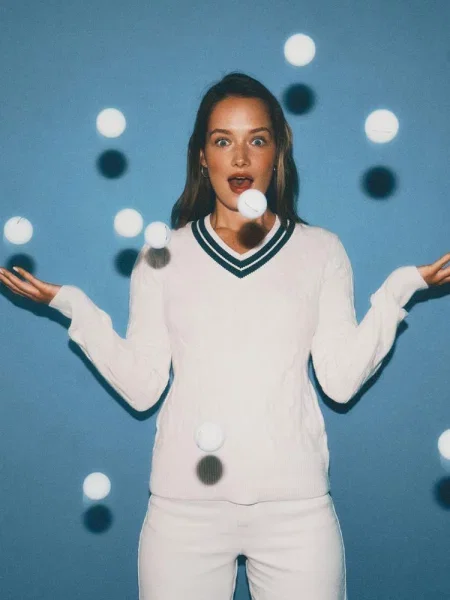 Светр DIVERSE віскоза/поліестер білий