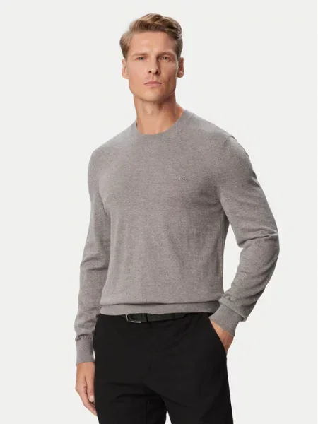 BOSS Sweter Leno  brązowy