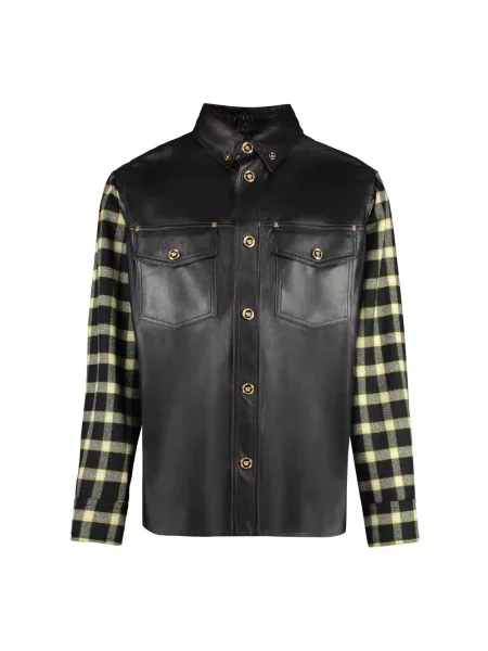 Koszula Versace wełniana czarna