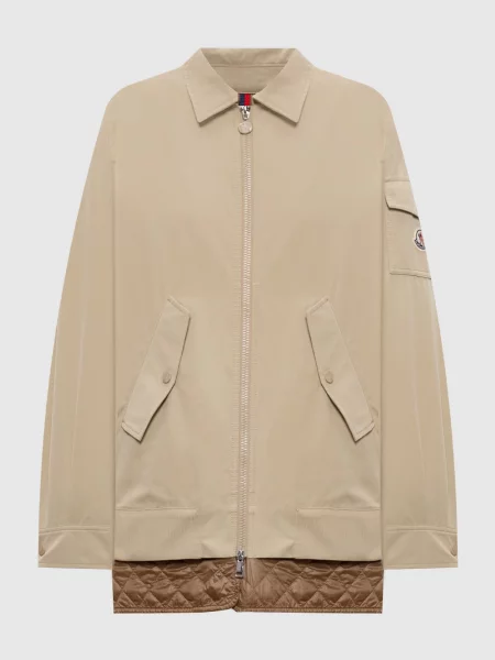 Куртка з нашивкою логотипа Moncler зелена