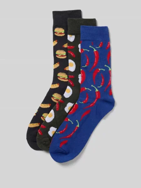 Skarpety w zestawie 3 szt. model ‘HOT FOOD’ Jack & Jones niebieskie