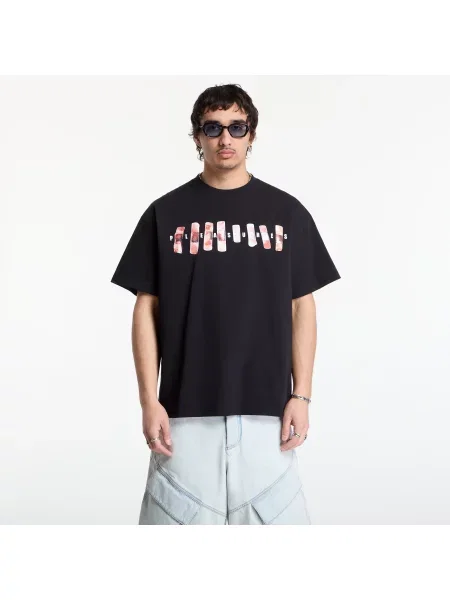 Tricou PLEASURES Wounded T-Shirt Black M negru