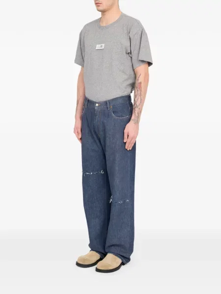Blugi cu picior larg Mm6 Maison Margiela albastru