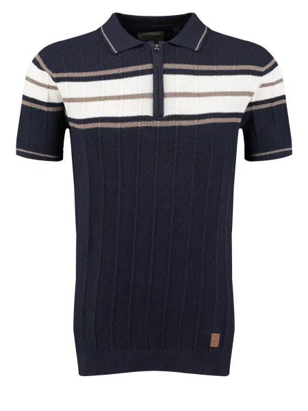 Key Largo Majica temno bež / mornarska bela