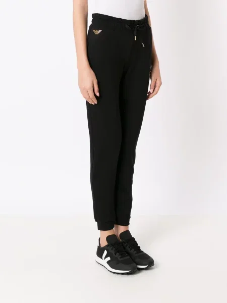 Spodnie Ea7 Emporio Armani z ćwiekami czarne