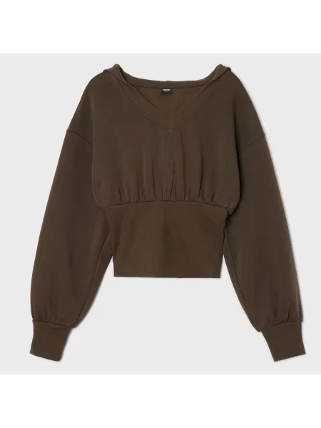 Худи Cropp коричневое