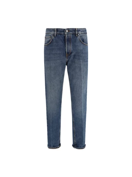 Jeansy straight leg Pt Torino niebieskie