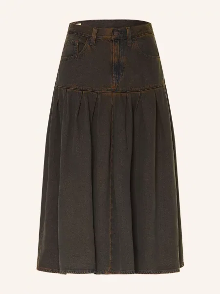 Levi's® Džínová Sukně tmavě hnědá
