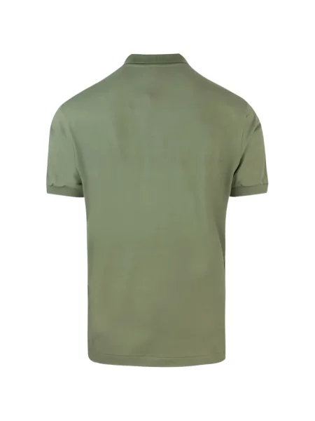 Tricou polo Lacoste cu autograf verde