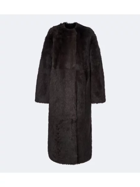 Haină din piele de oaie Toteme din piele de oaie maro