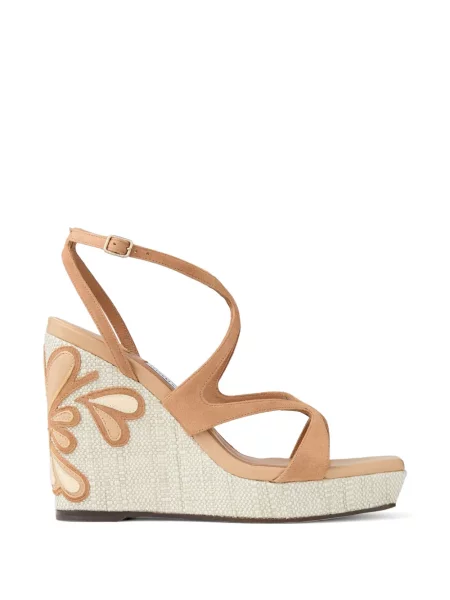 Espadrile Jimmy Choo cu model floral cu aplicații