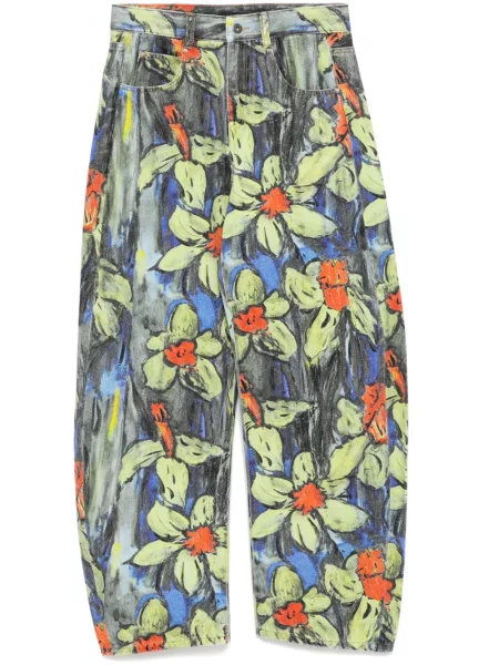 Blugi Jnby cu model floral cu imagine albastru