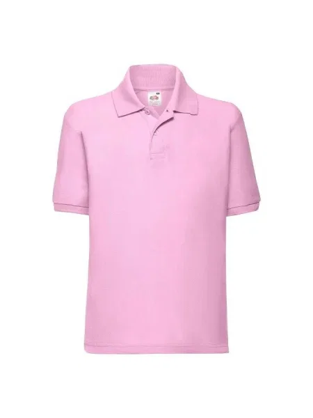 Tricou polo copii Fruit Of The Loom roz