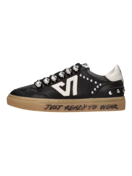Sneakersy Emanuélle Vee skórzane czarne