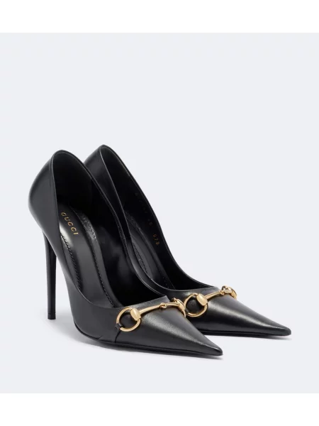 Pantofi cu toc Gucci din piele negru