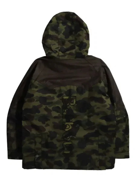 Geacă A Bathing Ape® cu glugă cu model camuflaj verde