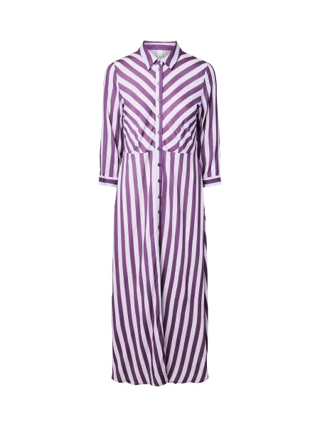 YAS Rochie tip bluză YASSAVANNA lila alb