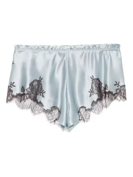 Pantaloni scurți Carine Gilson din satin albastru