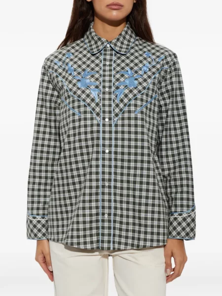 Cămașă Kenzo cu model floral negru