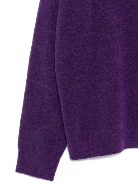 Pulover Roberto Collina cu decolteu în U violet