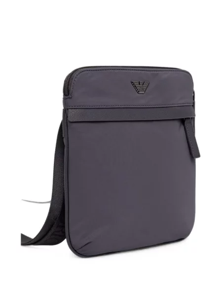 Τσάντα χιαστί Emporio Armani με αυτόγραφο γκρι