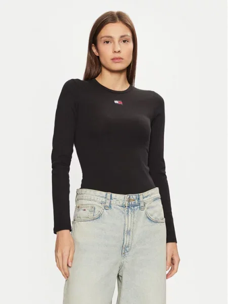 Tommy Jeans Bluză negru