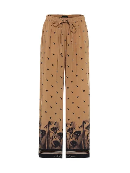 Pantaloni Undercover cu imagine maro