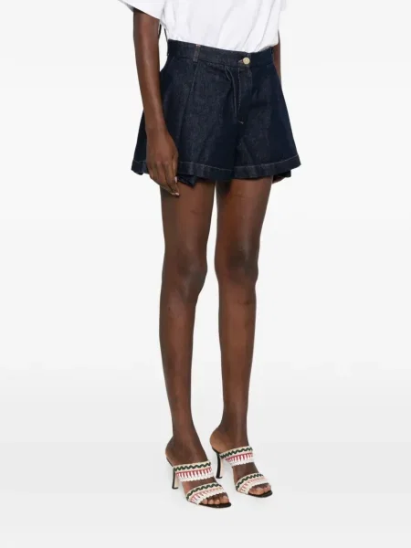 Szorty The Mannei plisowane niebieskie