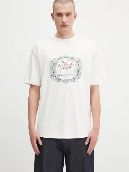 Majica Drôle de Monsieur Le Tshirt Plateau s tiskom bijela