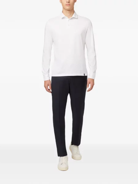 Lung tricou polo Boggi Milano alb