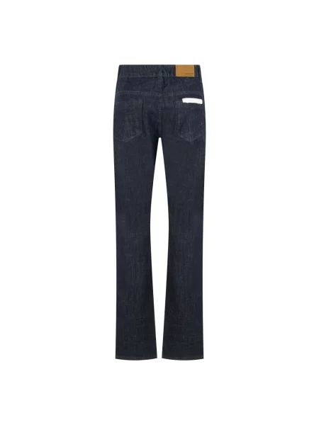 Jeansy straight leg Slowear niebieskie