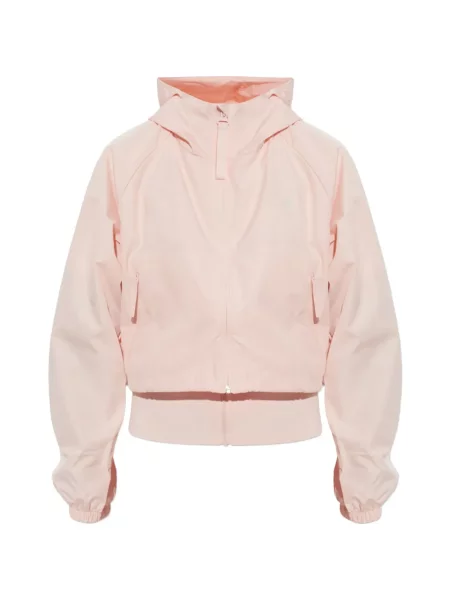 Geacă Adidas By Stella Mccartney cu glugă cu imagine roz