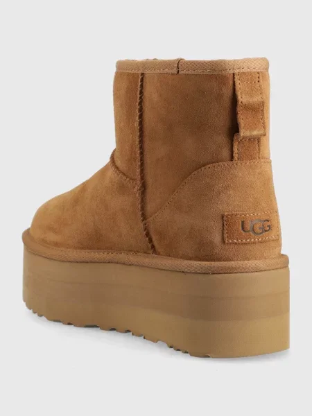 Классические сапоги Ugg на платформе коричневые