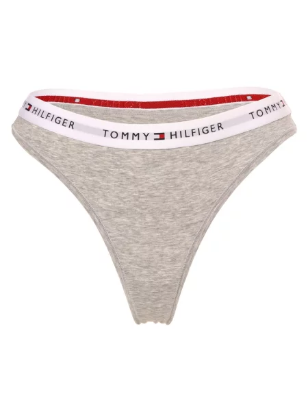 Tommy Hilfiger Stringi Kobiety Dżersej marmurkowy S/M szary
